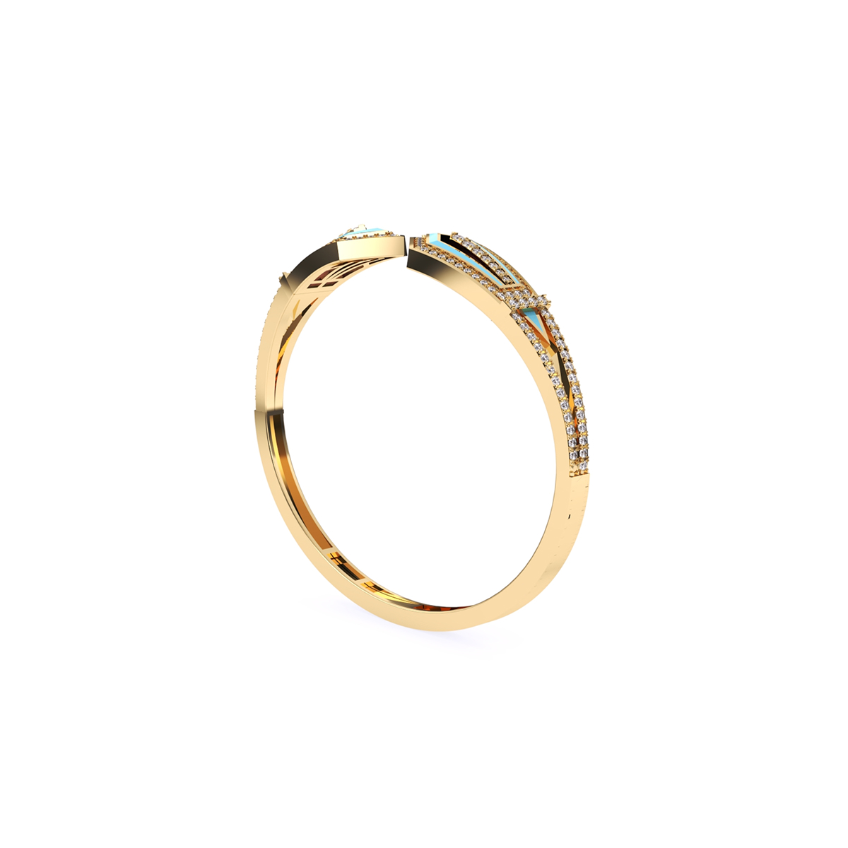 Stacking Open Cuff Diamond Bracelet